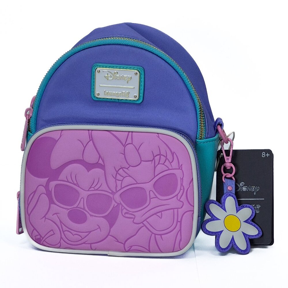 DISNEY x Loungefly Daisy Duck & Minnie Mouse Mini Convertible Backpack - NWT